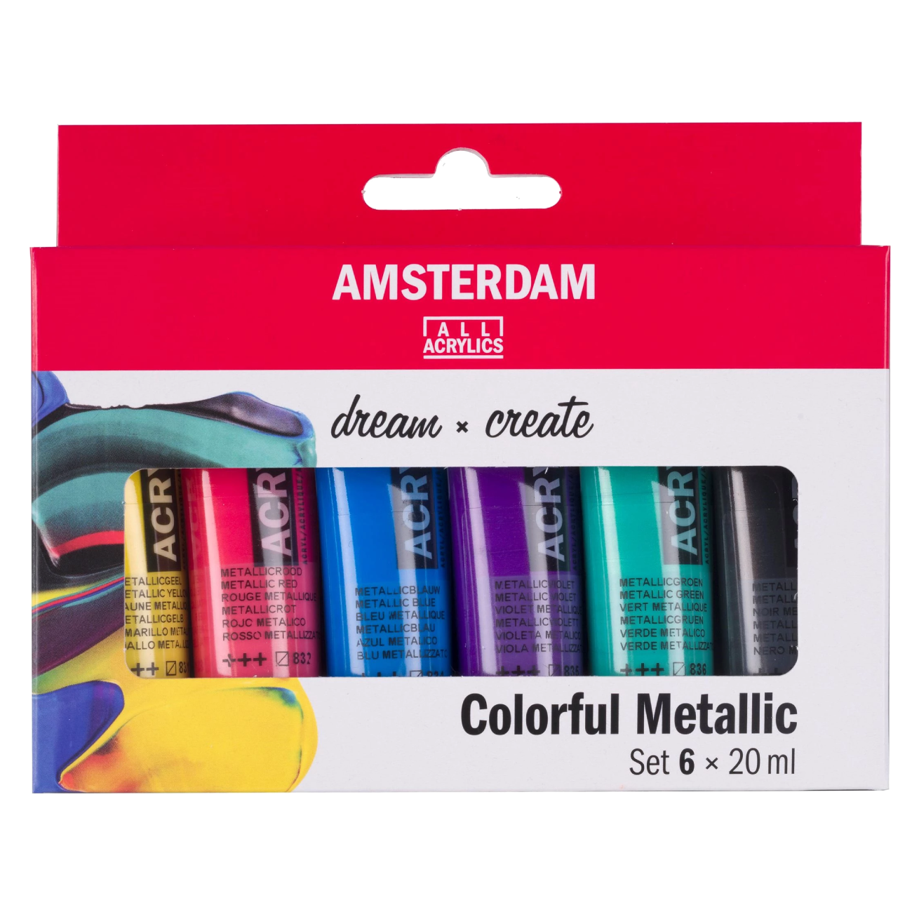 Akrylové farby Amsterdam - sada 6 x 20ml - Colorful Metallic